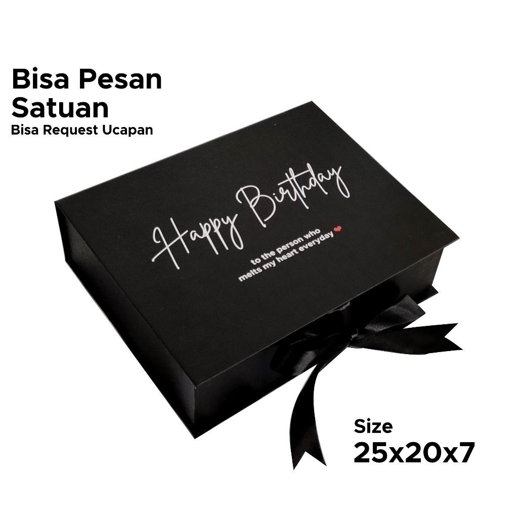 TERLARIS Hardbox Buka Pita [25x20x7] / Box Hampers / Kotak Kado / Box Pita / Giftbox / Hardbox Custo