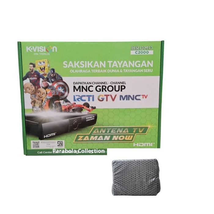 RECEIVER KVISION BROMO C2000 - Receiver Bromo C2000 Hybrid Cband / Kuband k  vision  receiver - Bule