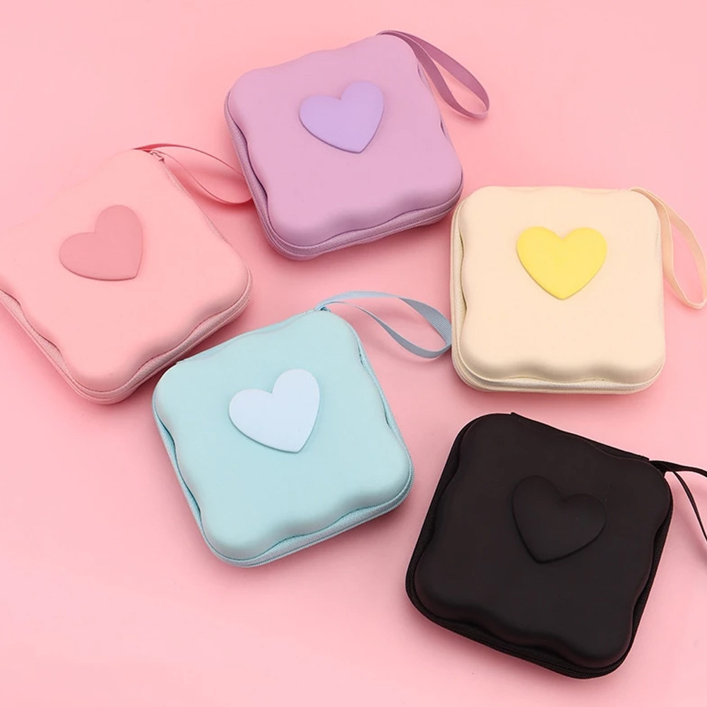 Tas Penyimpanan Multifungsi EVA Modis Serbaguna dengan Ritsleting untuk Power Bank, Charger, Headset