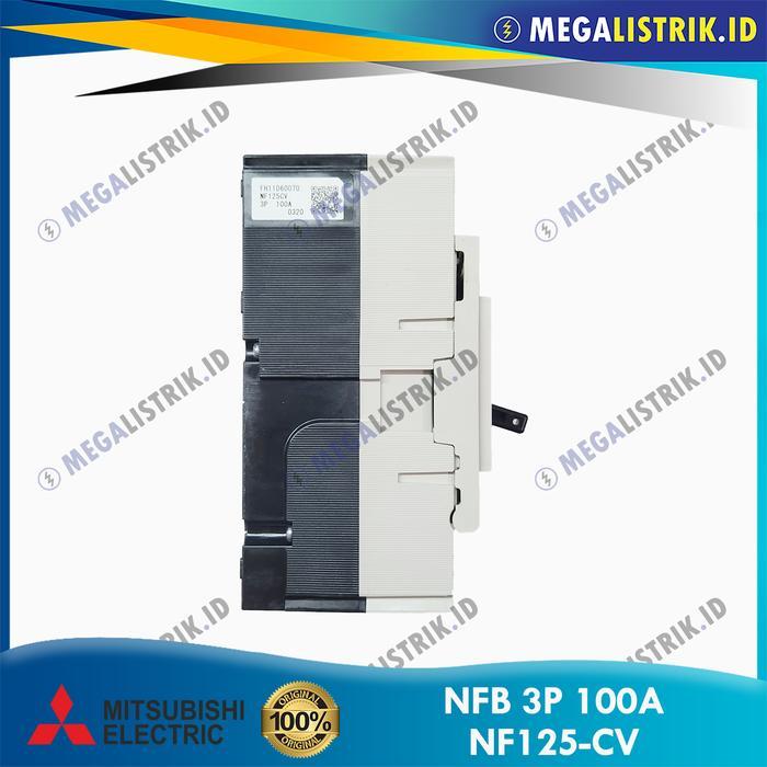 Mitsubishi NFB 3P 100A NF125-CV / MCCB / No Fuse Breaker NF125CV 100 Ampere