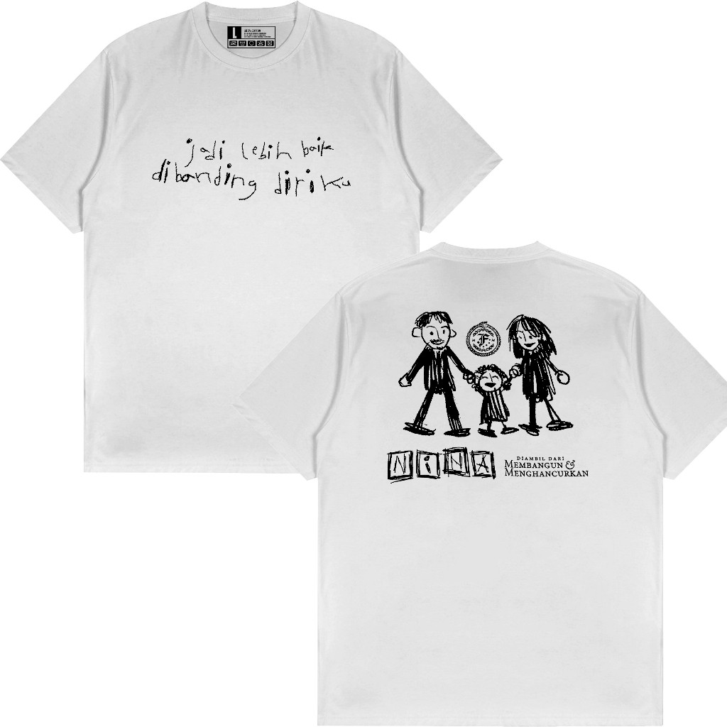 FEAST - NINA / KAOS BAND FEAST JADI LEBIH BAIK / KAOS DISTRO MUSIK COTTON PREMIUM