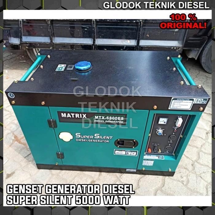 DIESEL GENSET SILENT 5000 watt Generator Listrik SILENT SOLAR 5 KW FREE ONGKIR