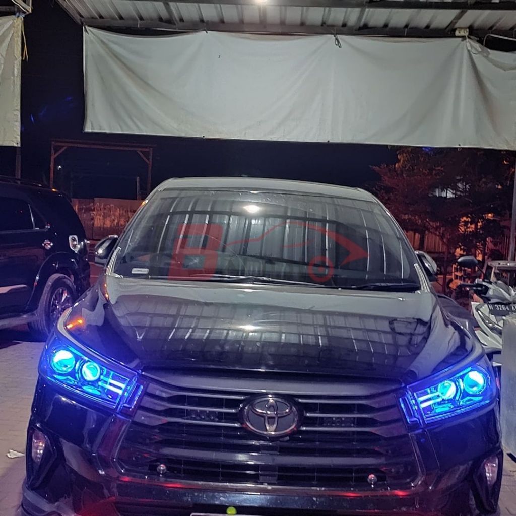 Promo diskon Paket Custom Headlamp Lampu Shroud Projector Projie Biled Slim Frame Cakar LED AES Demo