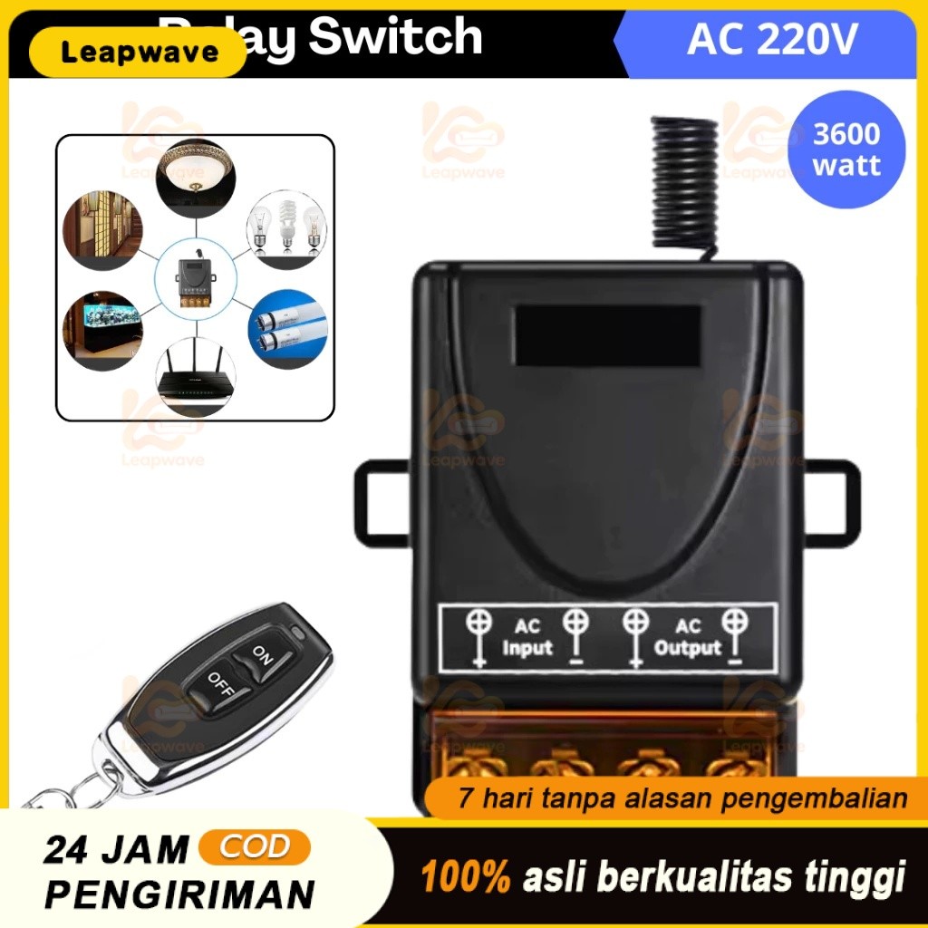 Relay Switch AC 220V DC 12V 1CH Remote Control Saklar on off