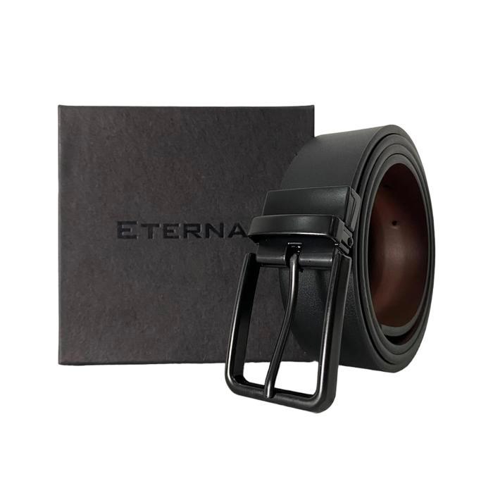 jalalud360 Ikat pinggang Pria Kulit Tusuk hitam cokelat - Eternal - Hitam, 130cm celana 42