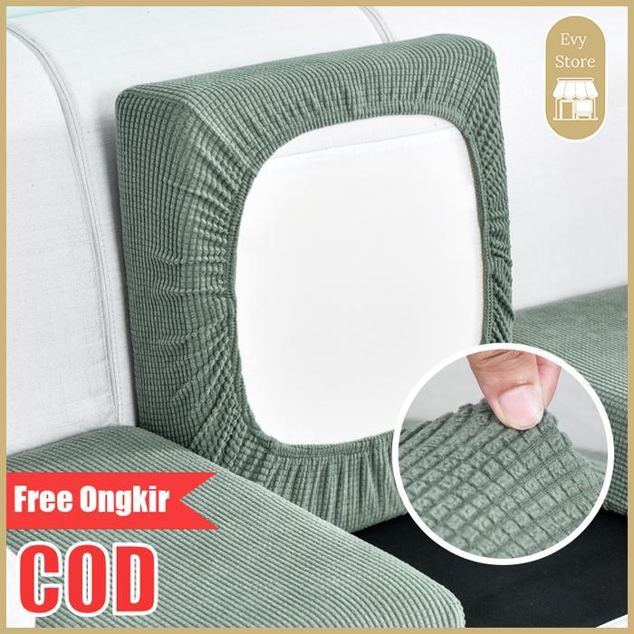 Evy Store Sarung Bantal Sofa Besar Elastis Sarung Sofa 3 Tempat Duduk Kursi Modern Bahan Polyster - 
