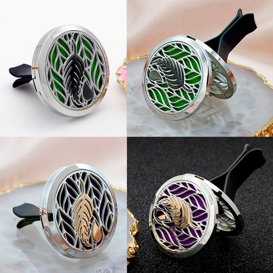 Doterra Car Clip Vent Aromatherapy Air Freshener Diffuser Locket Stainless Steel