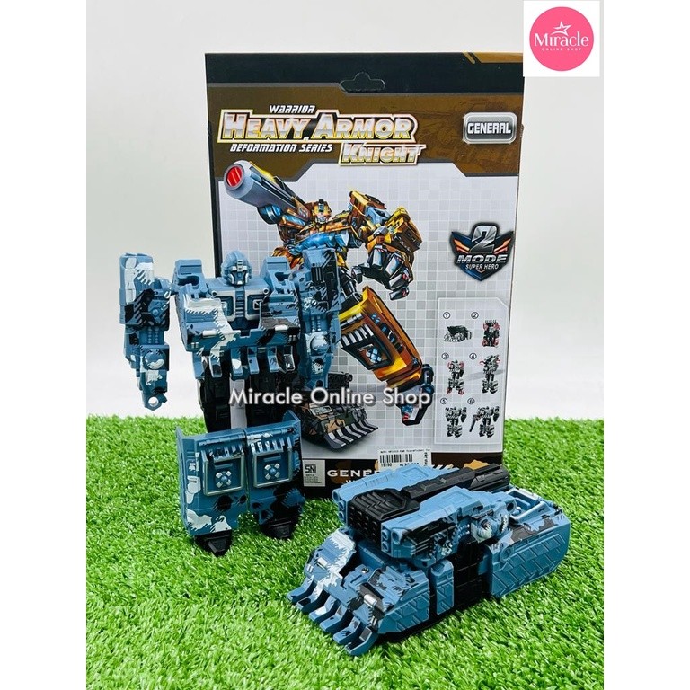 New Mainan Robot Tank Transformer Deformation Series Warrior Heavy Armor Knight Robot jadi Mobil