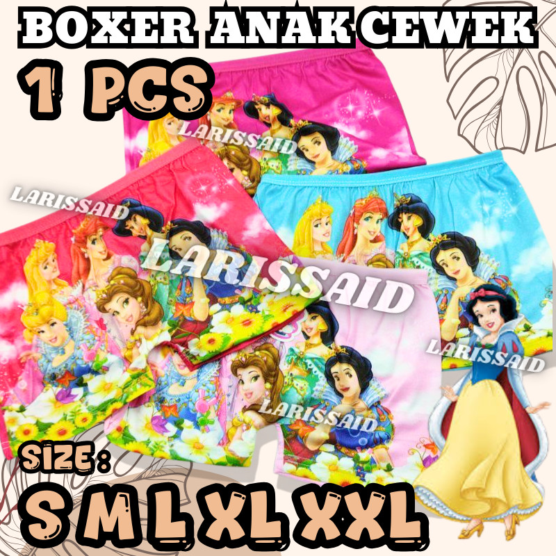 Celana Dalam Boxer Anak Perempuan Cewek 3-4 Tahun