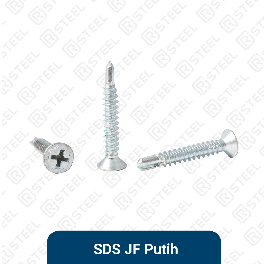 RJ Steel SDS Putih / Sekrup Roofing JF Putih/ Sekrup Drilling FH putih (+)