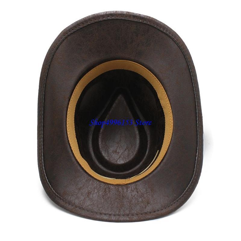 Q0KE Wear Resistant Cowboy Hat Woman Men Western Cowboy Hat Christmas Party Hat Adult Banquet Party 