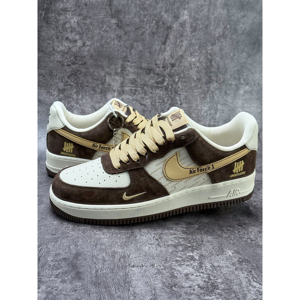 nk AF1 Low 07 UNDEFEATED Coklat Putih Swoosh Kecil Exclusive