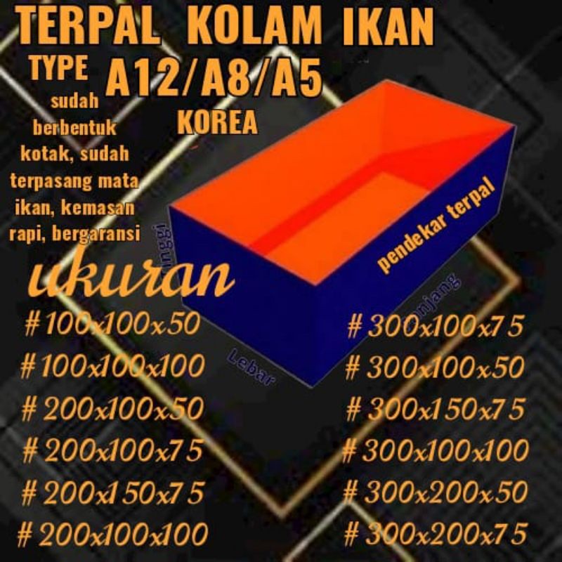Wony Store - TERPAL KOLAM LELE KOLAM TERPAL IKAN TERPAL KOLAM TEBAL TERPAL KOLAM KOTAK