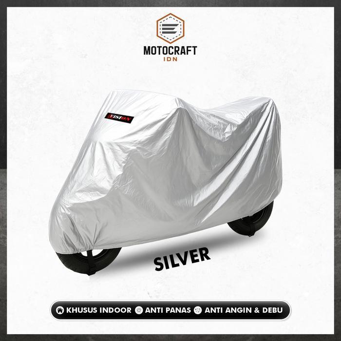 Sarung Motor Matic / Cover Penutup Tutup Motor Beat Silver Vision - silver