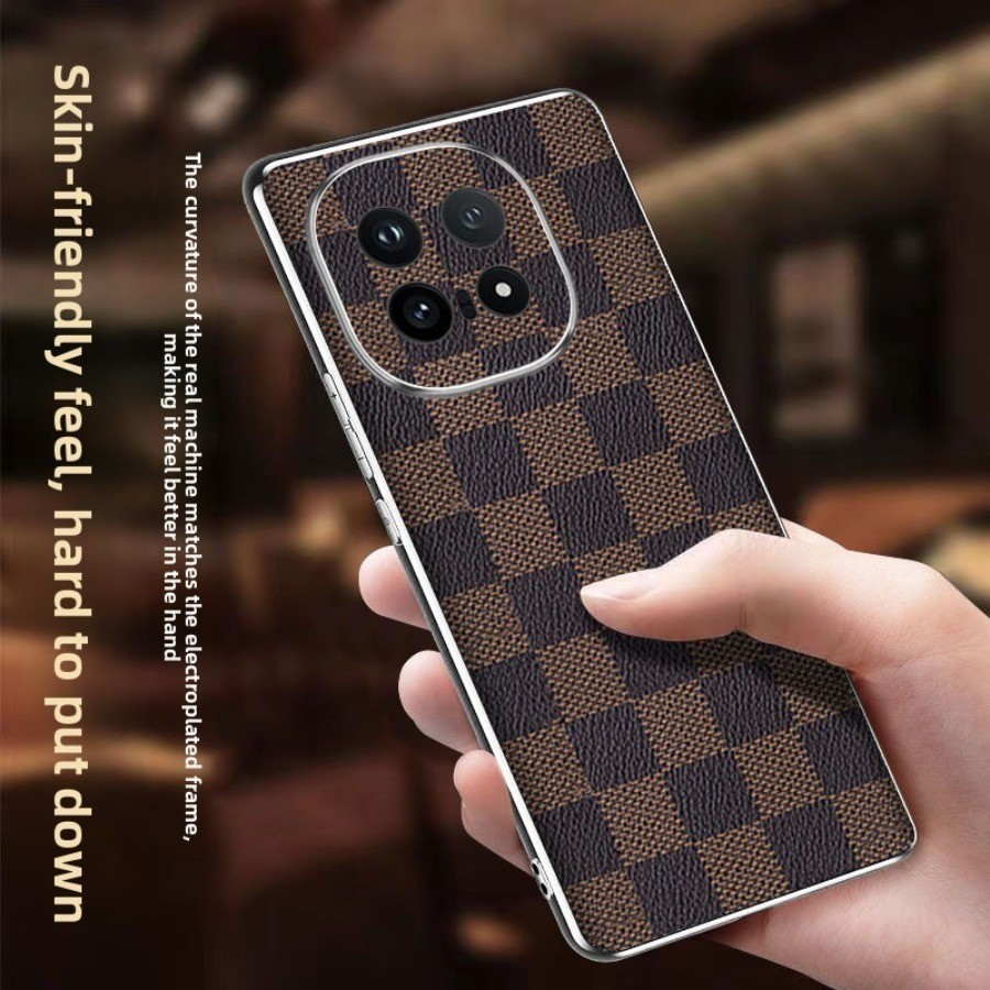 Casing Untuk IQoo 15 IQoo15 Case Electroplated Periksa Grain Shockproof Phone Case