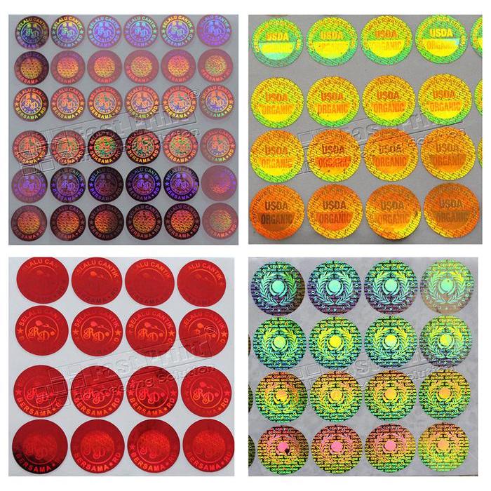 Custom Stiker Segel Hologram Label 2D 3D Berkualitas Impor