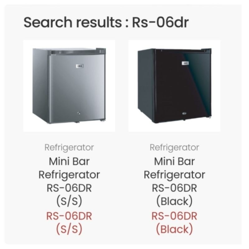 Mini Bar GEA RS 06DR Kulkas Portable GEA RS-06DR