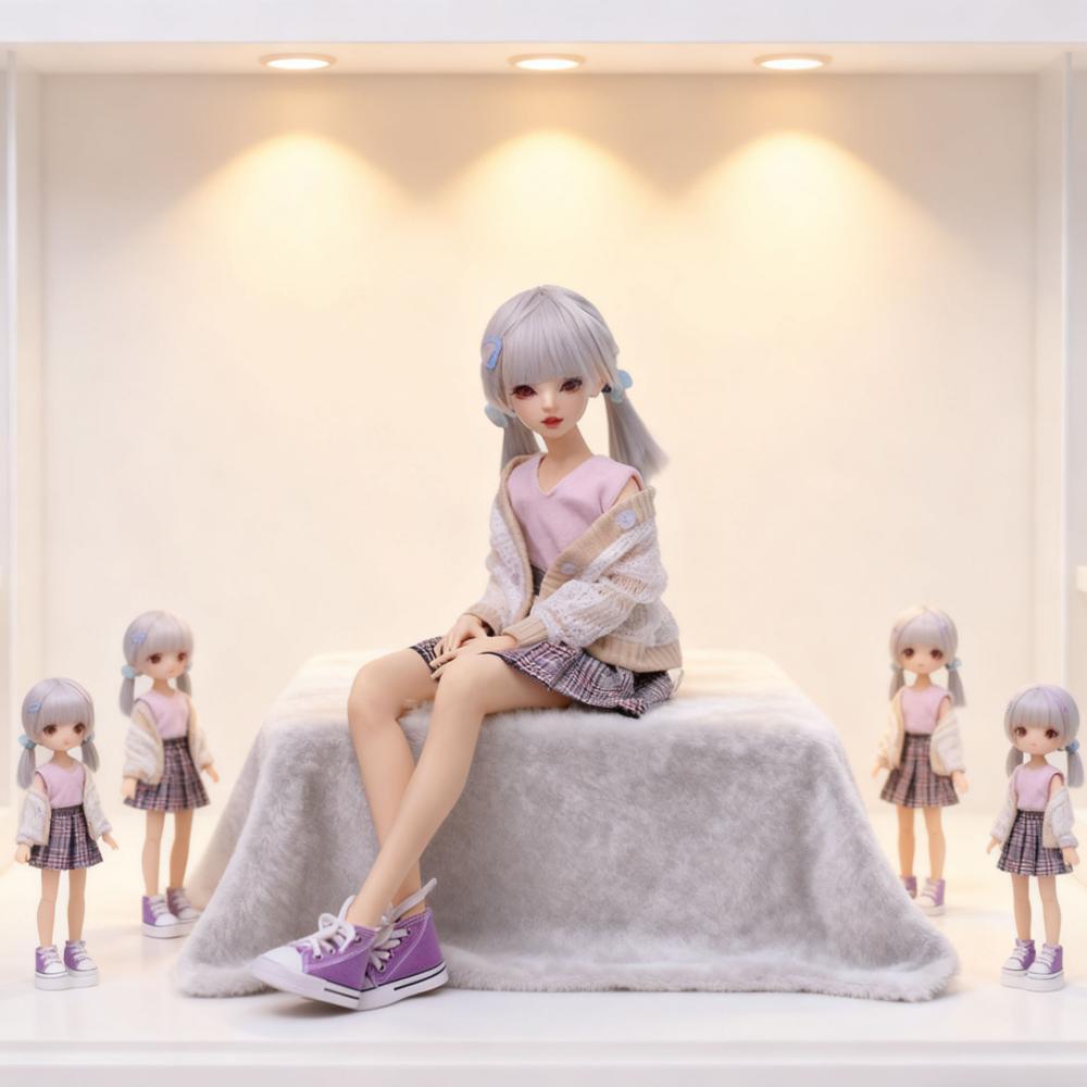 BJD Doll Nude Tpe Soft Silicone Humanoid Doll 40cm white Hair amber Attractive Eyes Doll Girls Birth