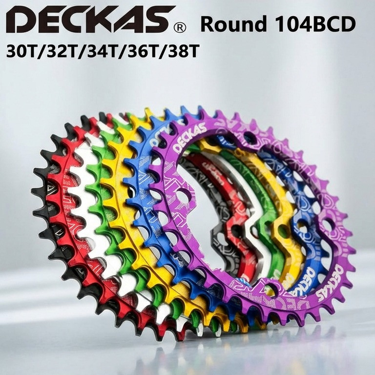 Chainring Deckas 32T 34T 36T 38T BCD 104 BCD narrow wide untuk single chainring sepeda 104BCD