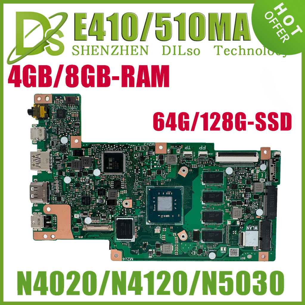 KEFU E410MA Laptop Motherboard For Asus E410MAS E510MA E410 E510M Mainboard with N4020 N4120 N5030 4