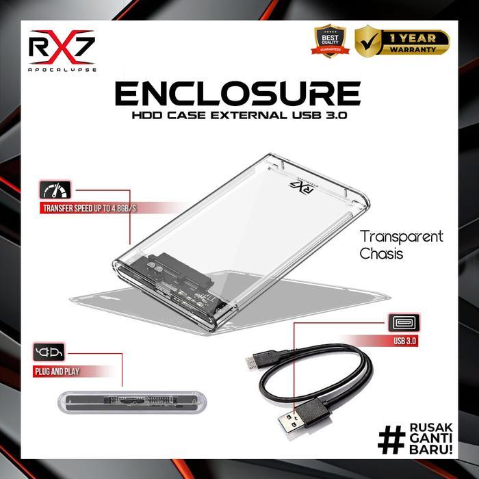 RX7 SSD ENCLOSURE 2.5" SATA USB 3.0 EXXTERNAL CASE