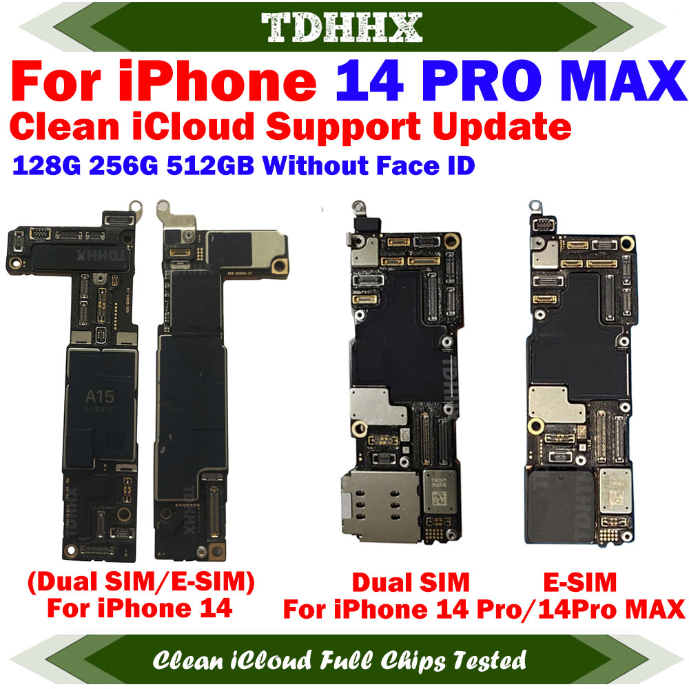 For iPhone 14 / 14Pro / 14 Pro Max Dual SIM ESIM Version Motherboard Without Face ID Clean iCloud Ma