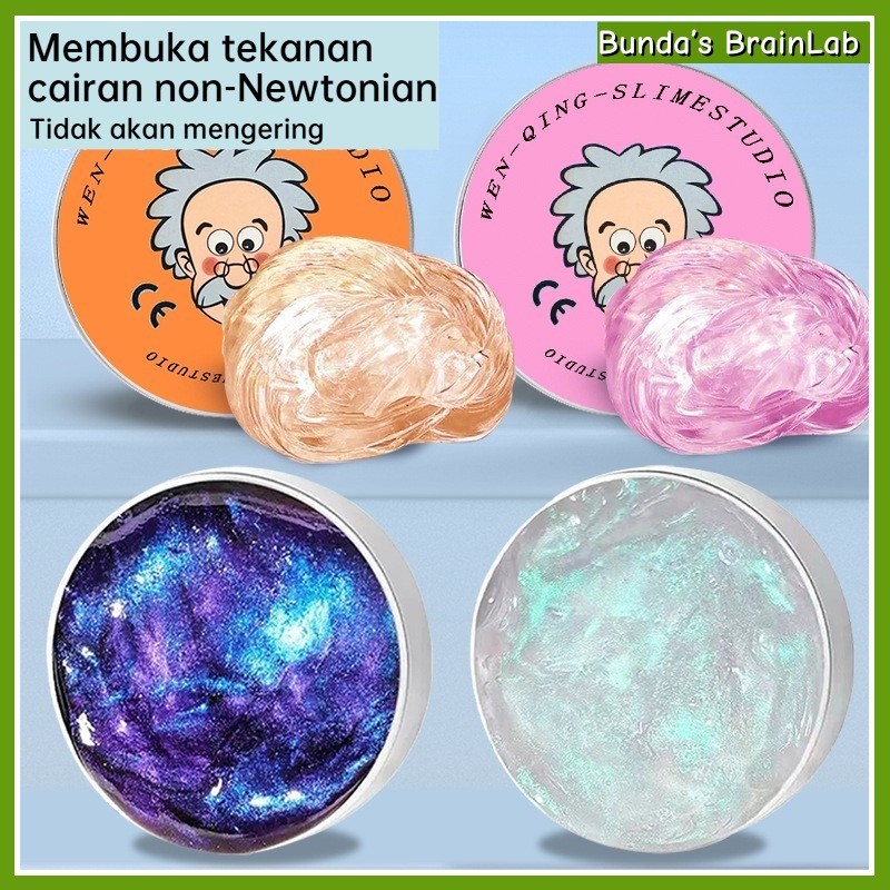 Mainan Slime/Lilin Mainan Non-Newtonian Pereda Stres, Aman Dan Ramah Lingkungan, Mainan Anak
