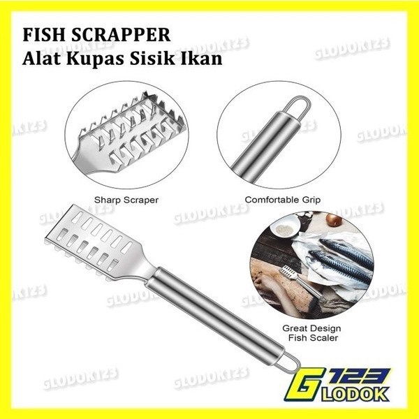 Alat Pembersih Pengupas Sisik Ikan Fish Scale Skin Remover Stainless G1659