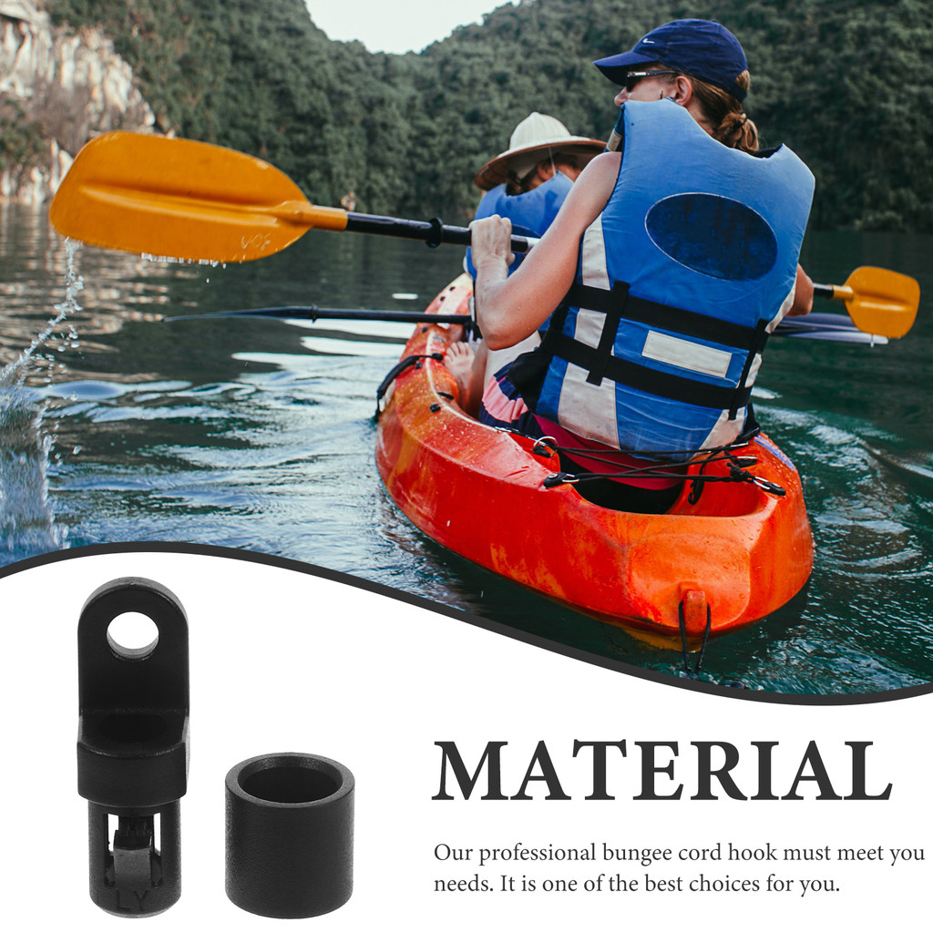 10Pcs Elastic Cord Hook Terminal for Boat Kayak Bungee Rope End Replacement Deck Kit Tie Down Straps