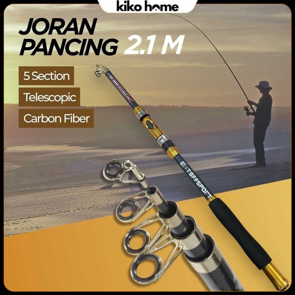 TAFFSPORT Joran Pancing Antena Portable Carbon Fiber Rod