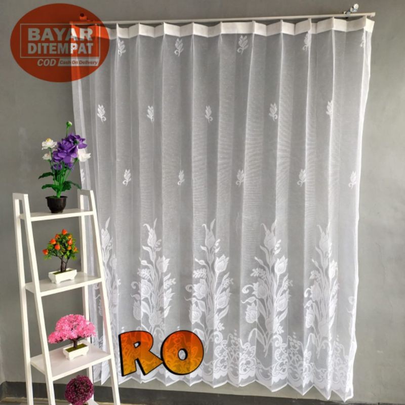 POPULER Gorden Vitrase Polos Ukuran 100x150-200x200 Cm