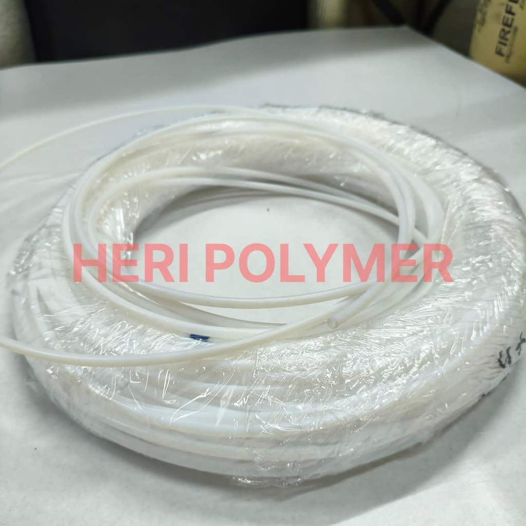 Selang Teflon PTFE 6mm x 3mm | PTFE Tubing Industri Tahan Kimia & Suhu Tinggi