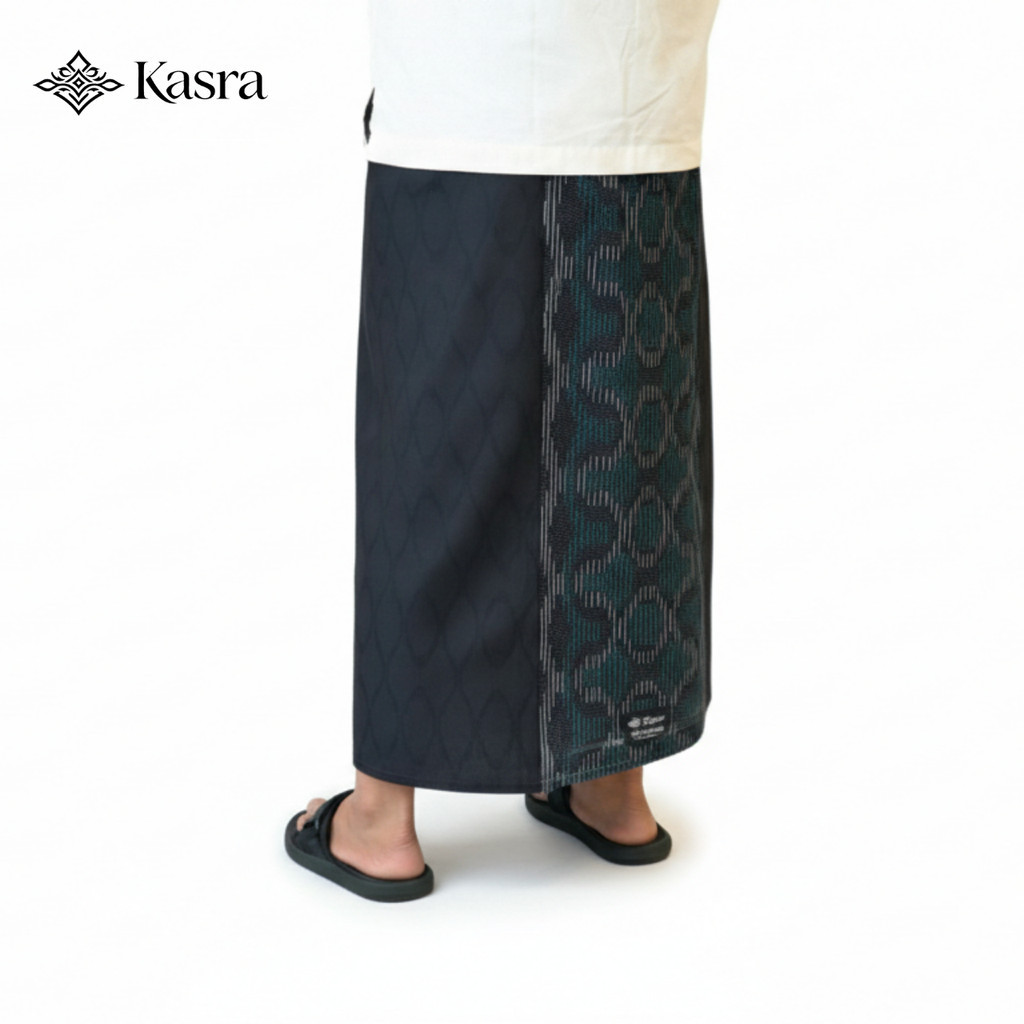 KASRA Sarung Polos Hitam Timbul Premium Bahan Tebal Halus Pria Dewasa Katun Adem Nyaman Tidak Kusut 