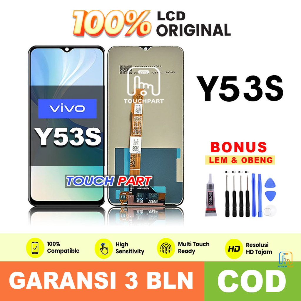 LCD VIVO Y53S Original Touchscreen Fullset ORI