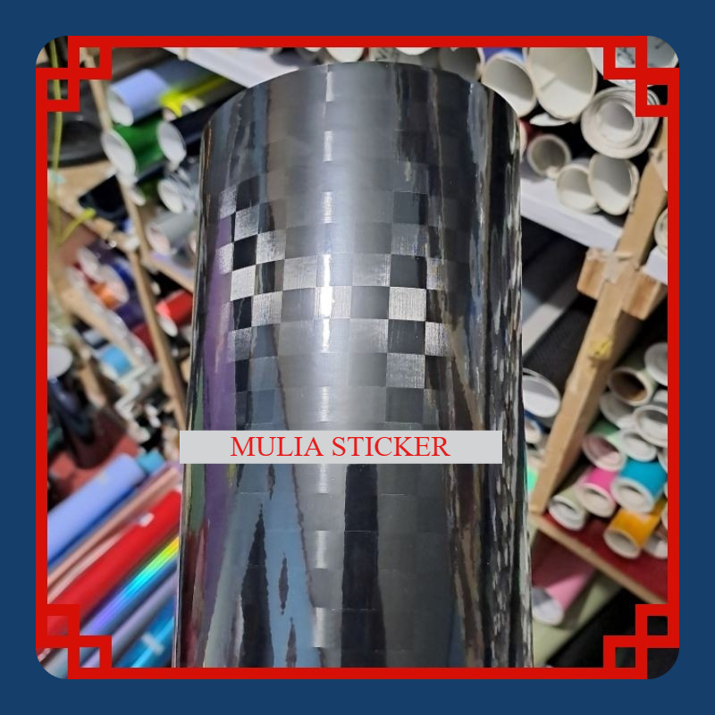 COD Sticker Skotlet Carbon Spreadtow Sticker Karbon Motif Kotak Kotak Stiker Scotlite Carbon Kevlar 