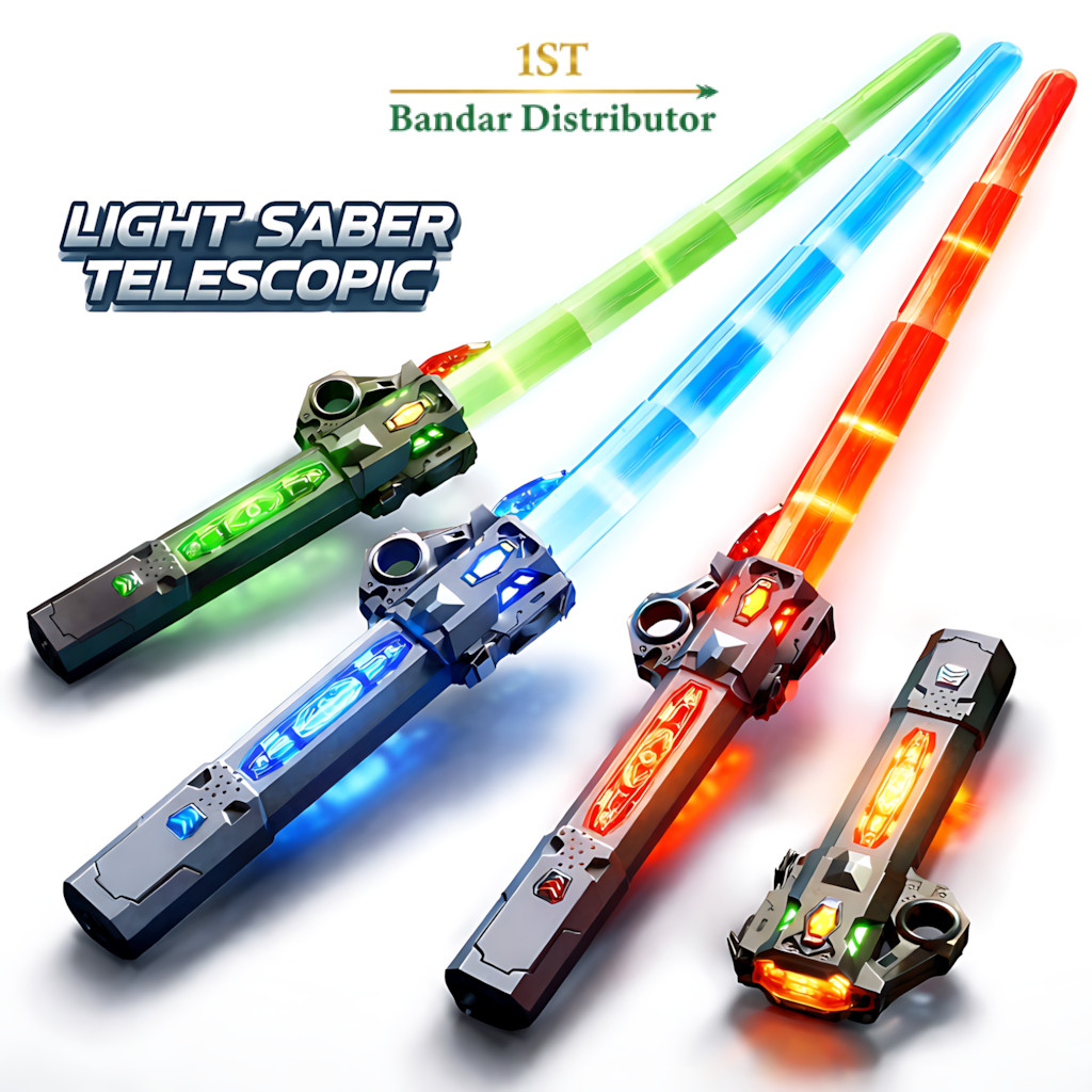 Mainan Anak LIGHT SABER TELESCOPIC Mainan Pedang Laser Light Saber LED Lampu Anak LED