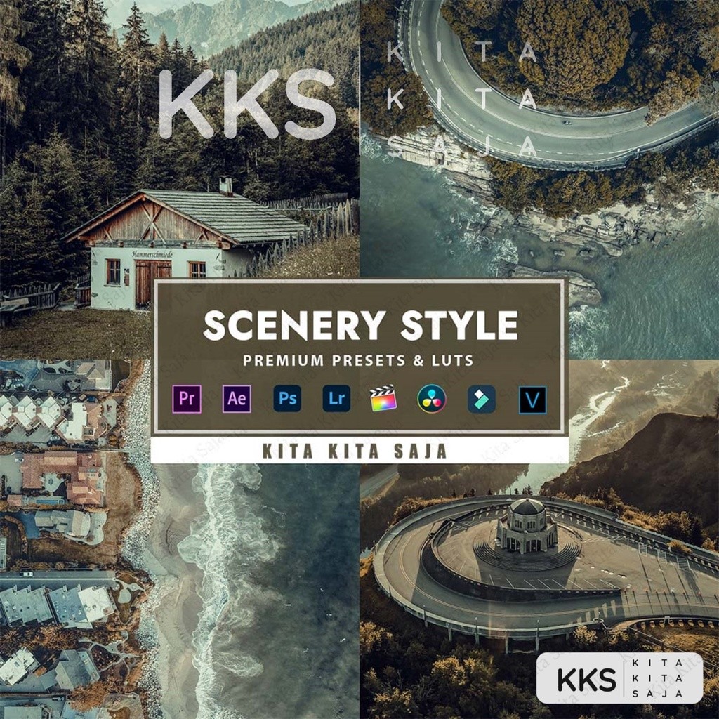 Scenery Style - Premium Preset Lightroom Foto dan Video LUT LUTs VN Android IOS & PC Premiere Pro Da