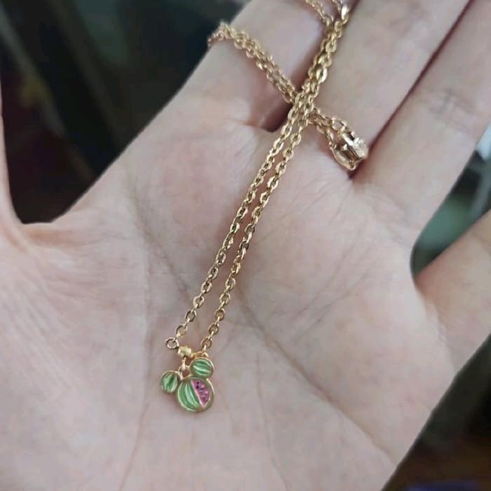 kalung anak balita kepala hello kitty sanrio emas asli 375 8k ubs