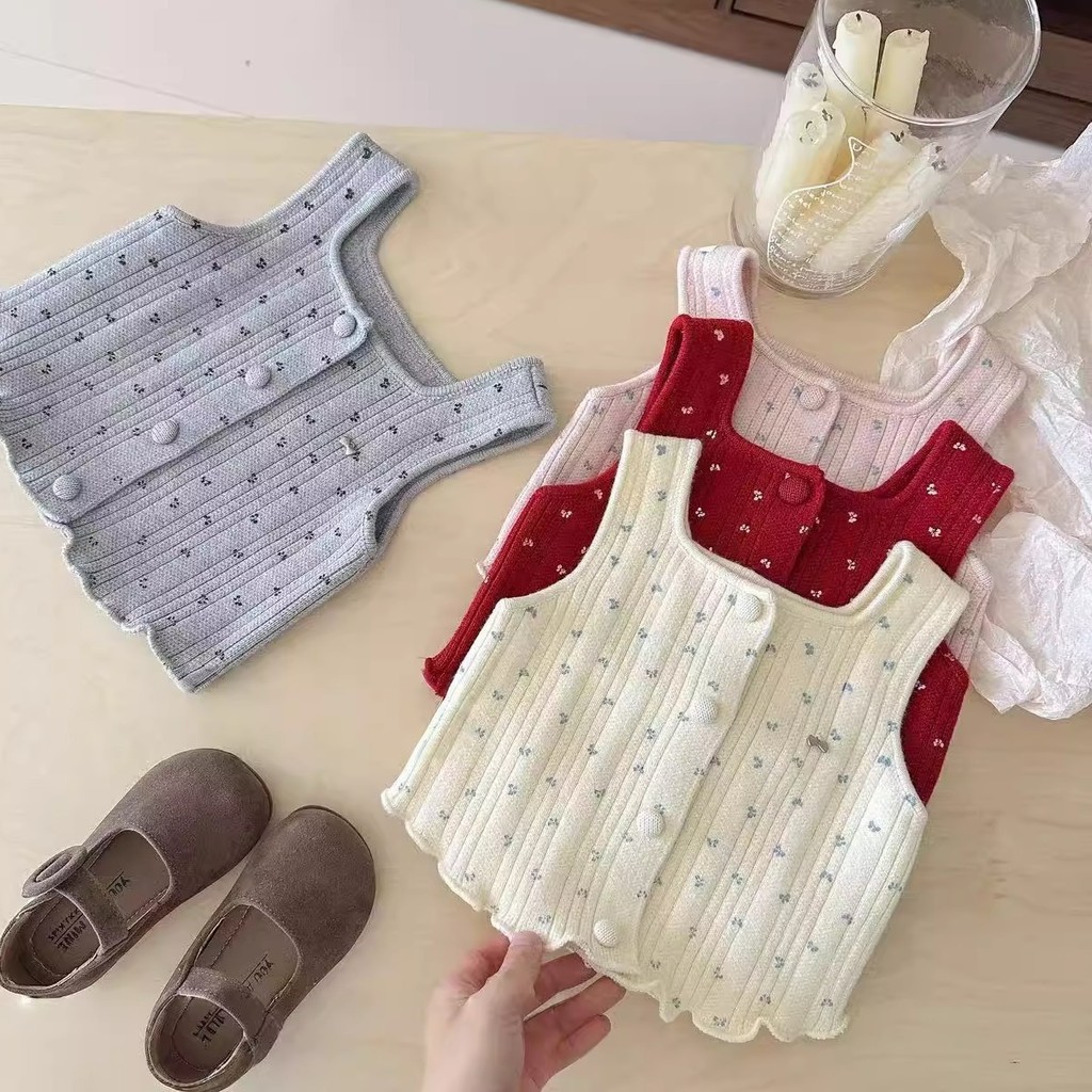 Model Baru Rompi Anak Perempuan Rompi Rajut Bayi Atasan Anak-Anak