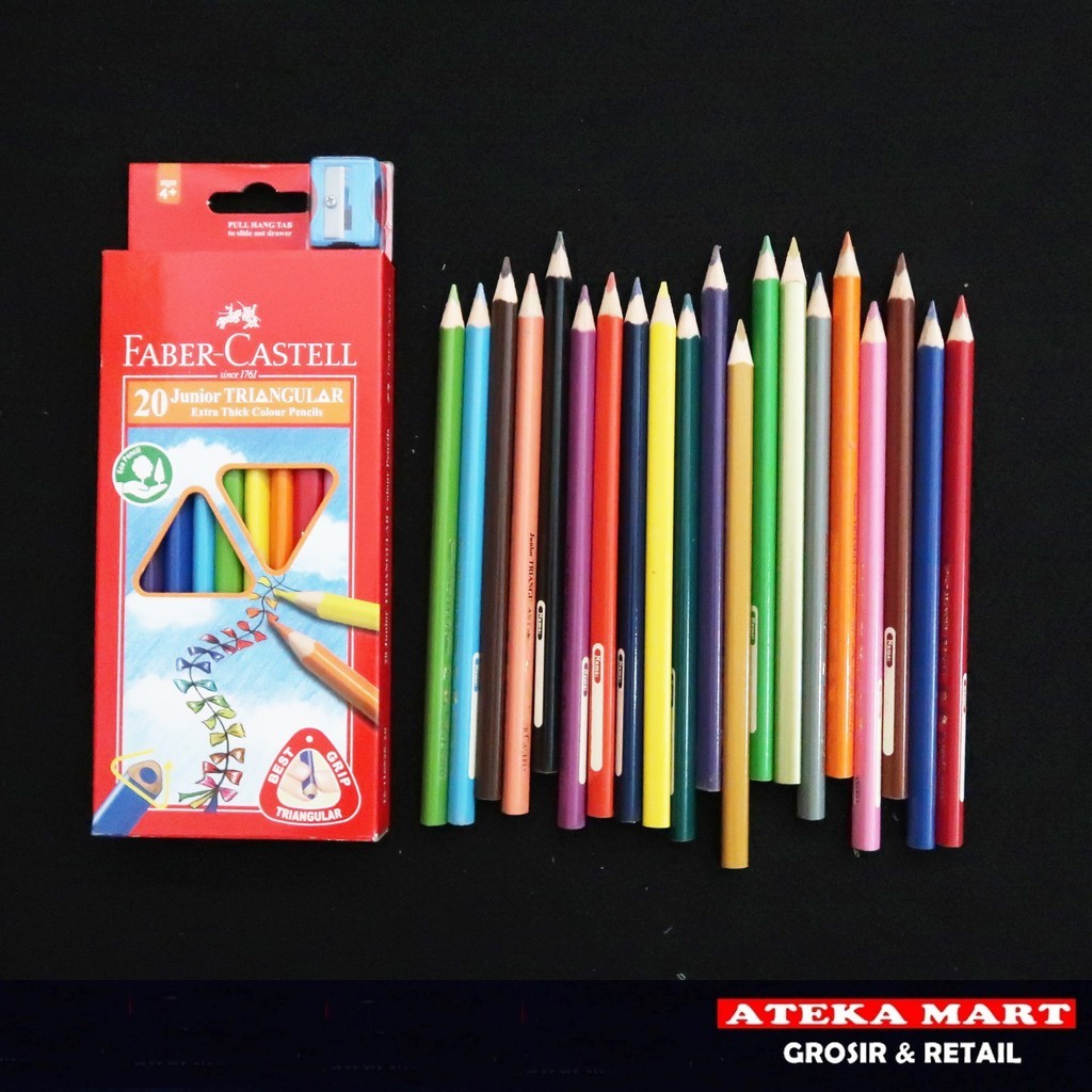 FABER CASTELL 20 JUNIOR TRIANGULAR PENSIL WARNA