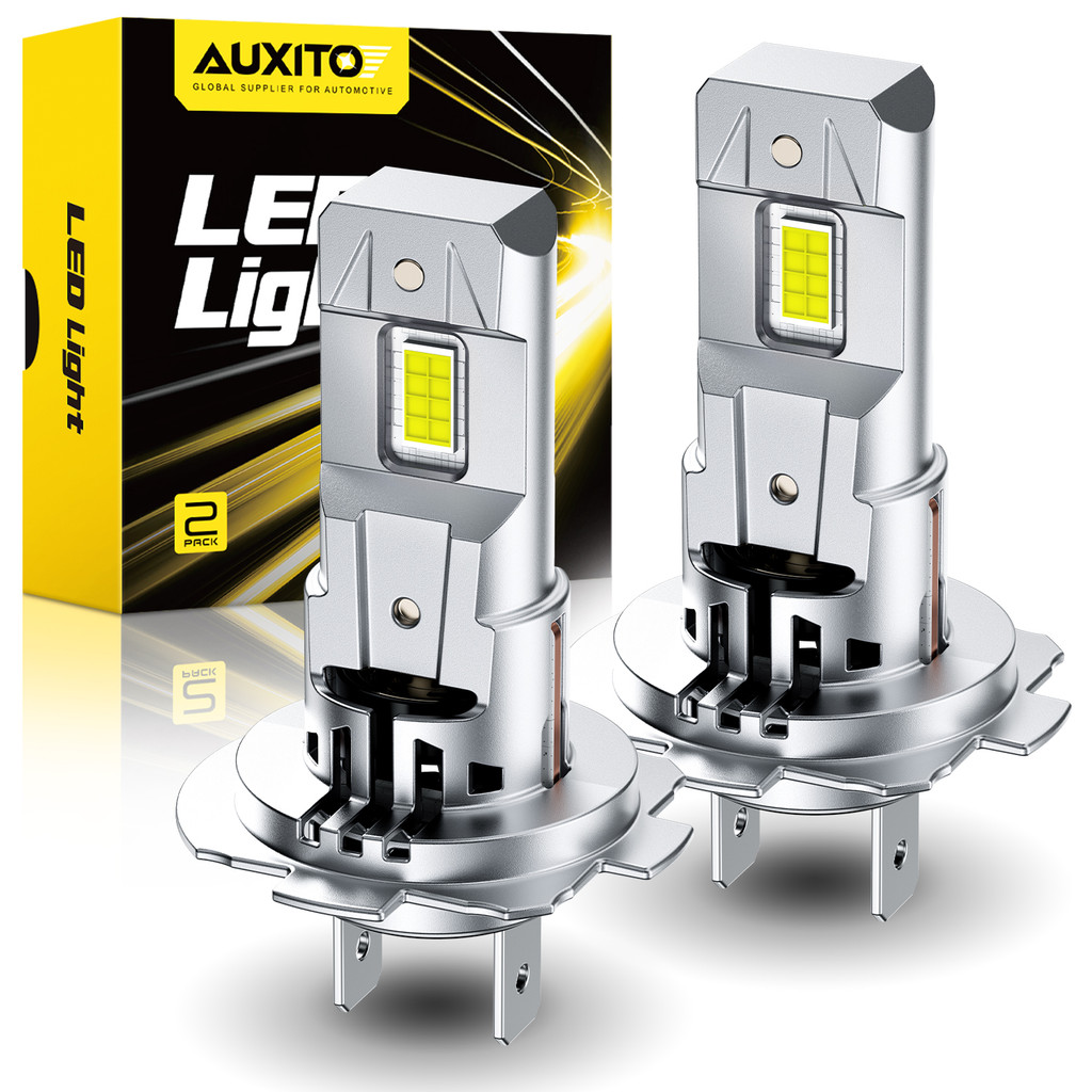 AUXITO 2Pcs Turbo H7 LED Lampu Depan High Low Beam Canbus Bebas Kesalahan Lampu Mobil H7 LED CSP Chi