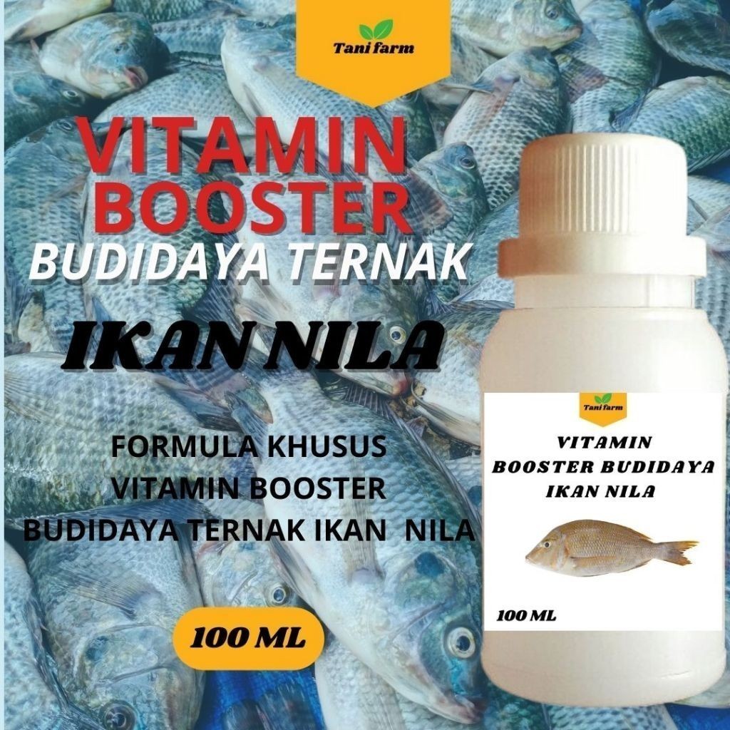 Vitamin Cair 100 Ml Ikan Nila Cepat Besar / Multivitamin Untuk Ternak Ikan Nila / Obat Ikan Nila Cep