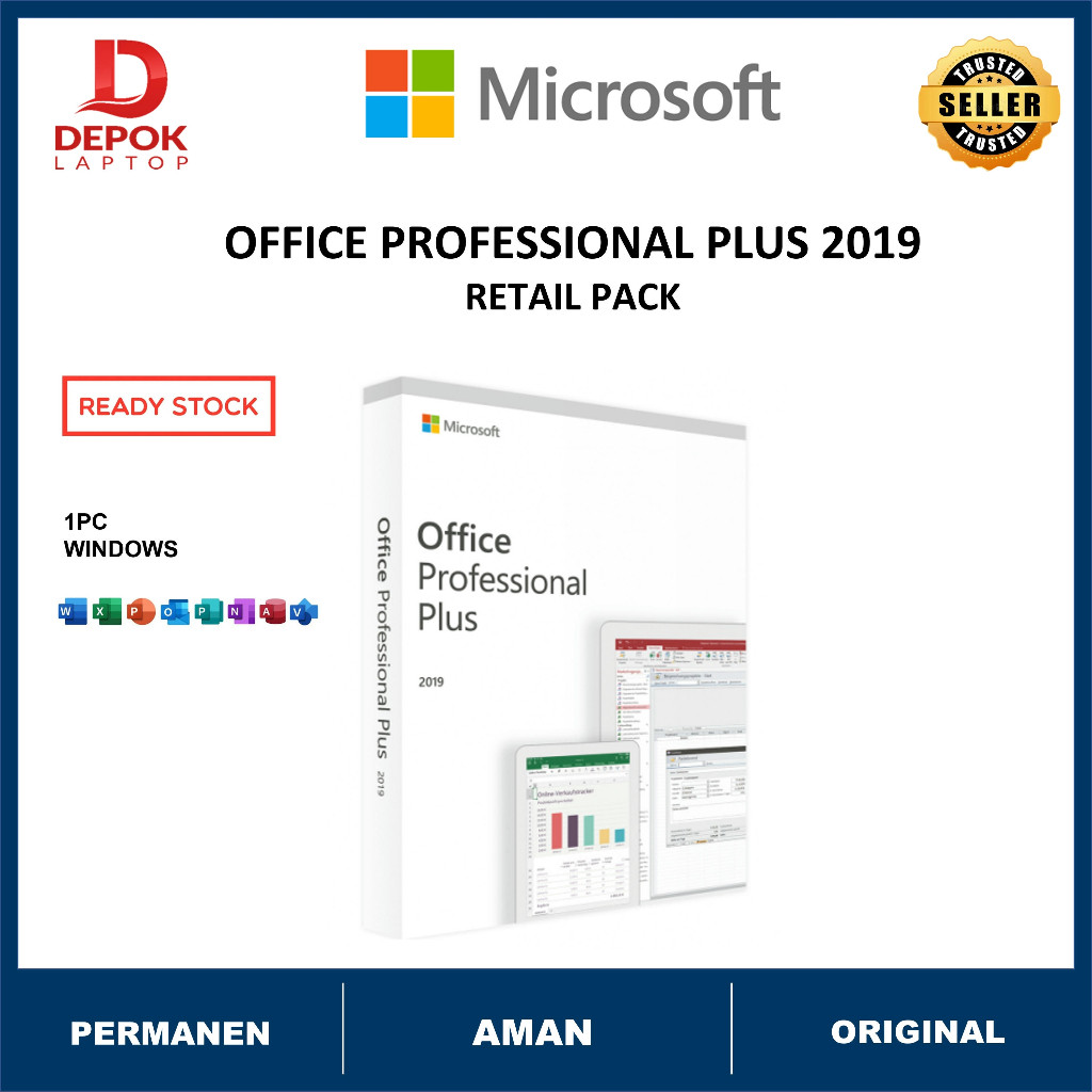 Microsoft Office Professional Plus 2019 Retail Pack Original - Product Key