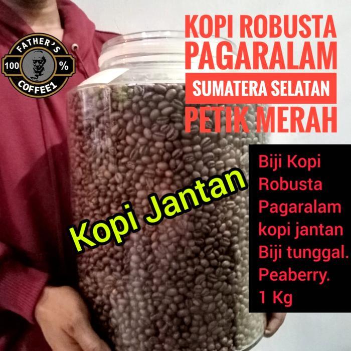 Kopi Sangrai Robusta Jantan asli enak murah Nikmat grosir Promo 1 kg - Giling Kasar, 1 Kg