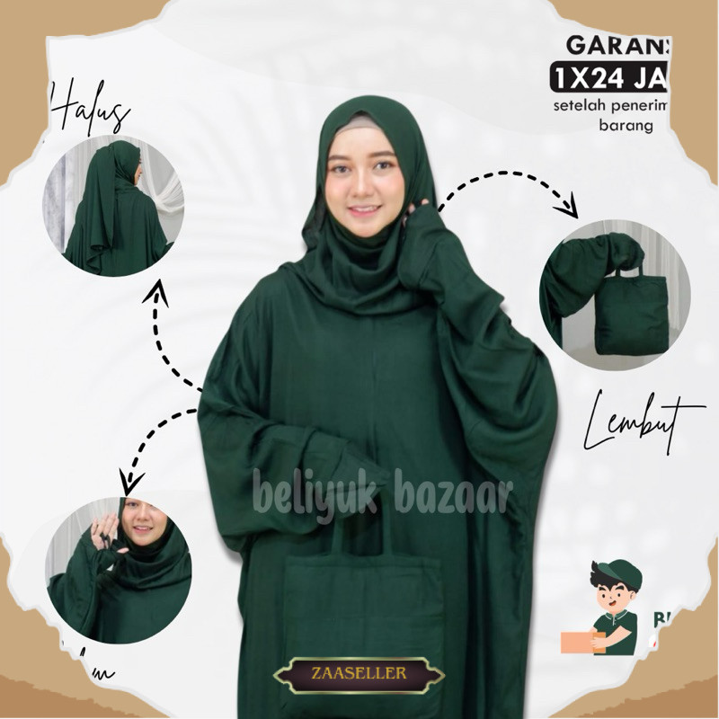 Mukena mukenah Hadramaut Terusan Lajuran Bali  Polosan Warna Mukenah Dewasa Wanita Cantik Pasmina Pa