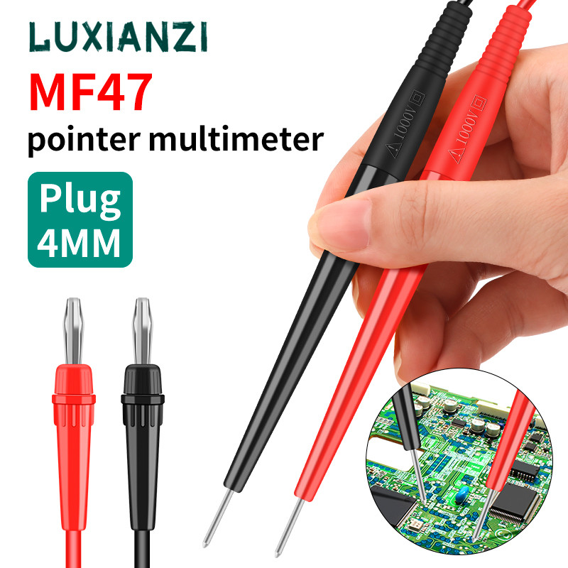 LUXIANZI MF47 Multimeter Pen Pointer Type Test Pen 4mm Multi Meter Tester Removable Y Multimeter Sti