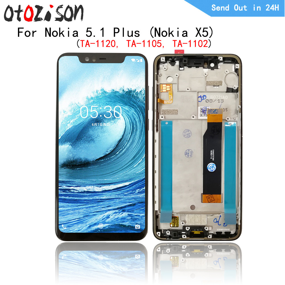 For Nokia X5 LCD 5.86" IPS splay For Nokia 5.1 plus TA-1120, TA-1105 LCD Screen Tou Panel gitizer Wi