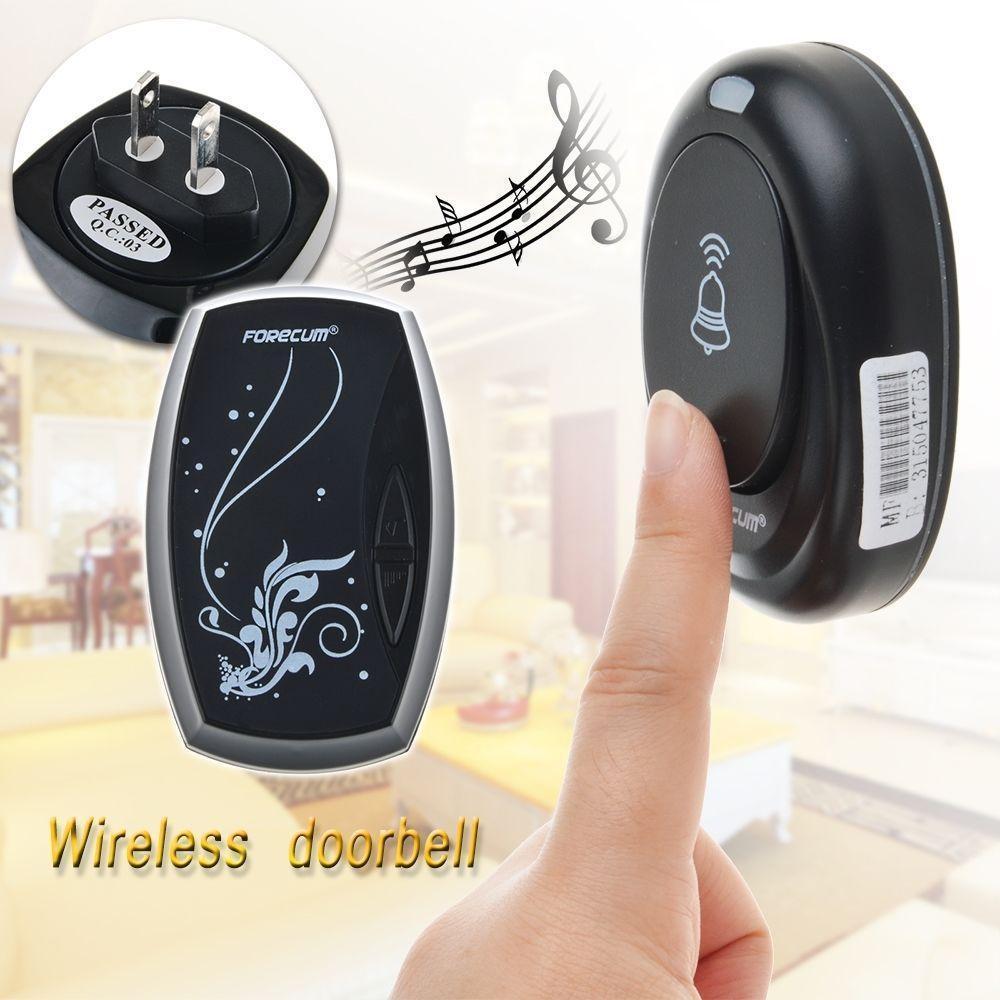 Bel Pintu Wireless Waterproof 36 Nada Doorbell Tanpa Kabel Jarak Jauh 100M Bel Rumah Tanpa Instalasi