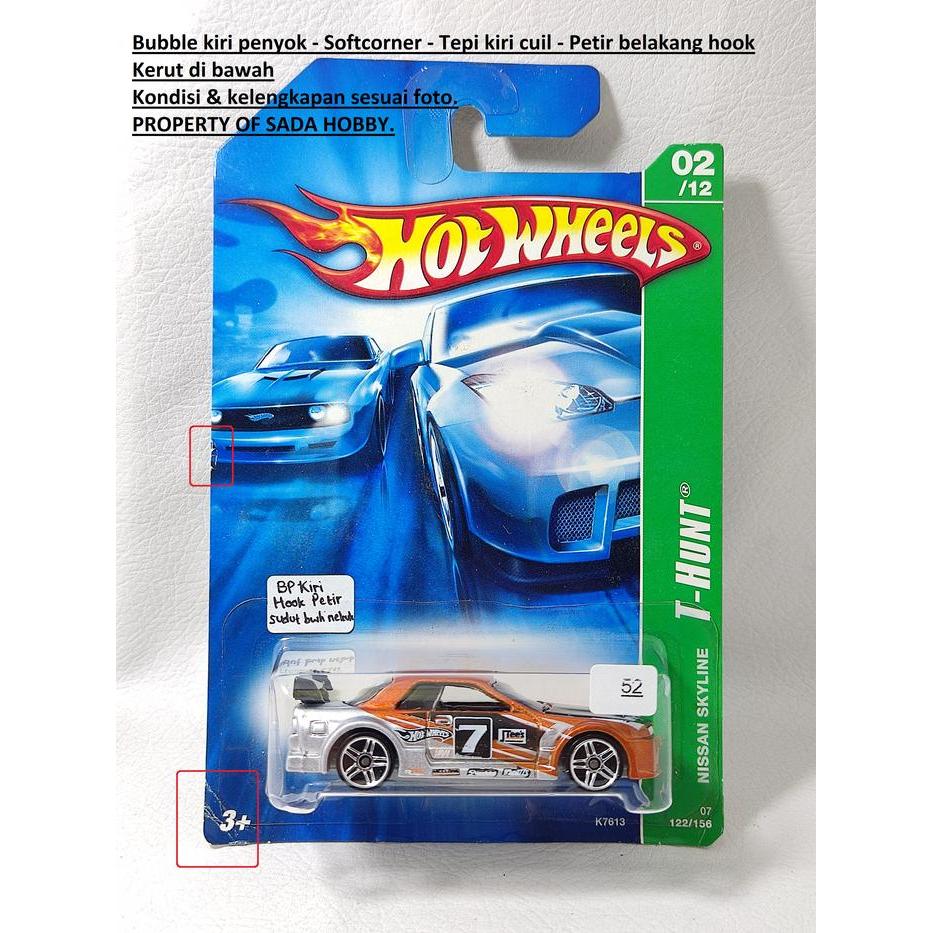 Hot wheels 2007 Nissan Skyline GTR R32 Orange Silver No 7 Treasure Hunt Regular