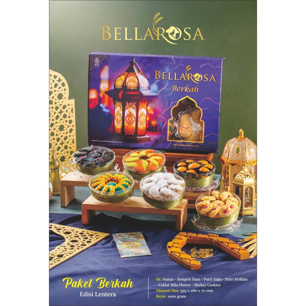KBU BELLAROSA PAKET PLATINUM BELLA ROSA HAMPERS LEBARAN PAKET KUE KERING FREE BUBBLE WRAP